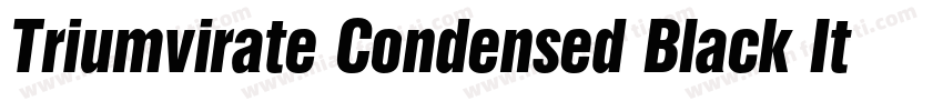 Triumvirate Condensed Black Italic字体转换